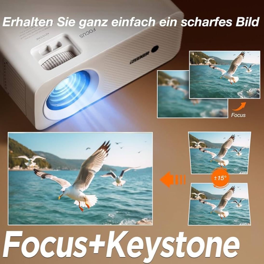 iZEEKER iPL310 Beamer / Video Projektor mit 13000 Lux Full HD 1080P 4K, 5G WiFi, Bluetooth,uvm