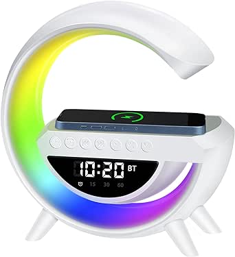 LED-Umgebungsbeleuchtung - G Uhr - G-Uhr - Nachtlicht, kabelloses Lautsprecher-Ladegerät - USB uvm.