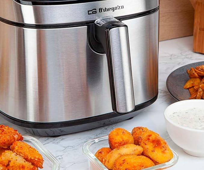 Design Heißluft Fritteuse Edelstahl Look ORBEGOZO FDR 67