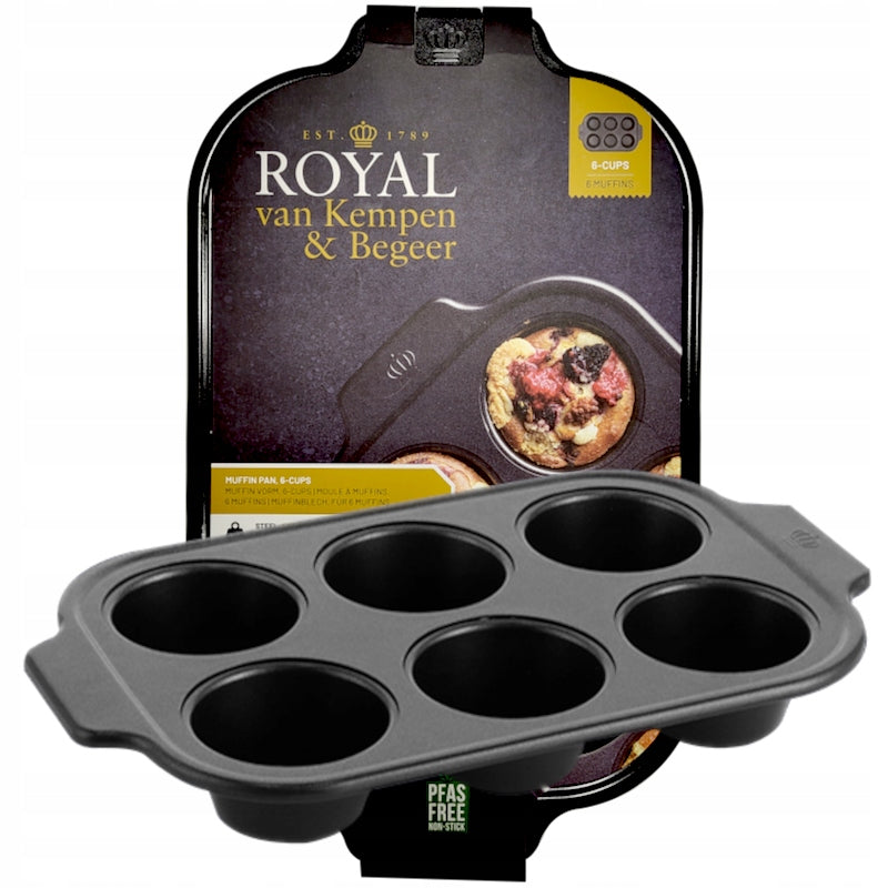 Royal Van Kempen and Begeer * 6er Muffin Backform * Extra Robust * PFAS-freie * Anti Haft Beschichtung