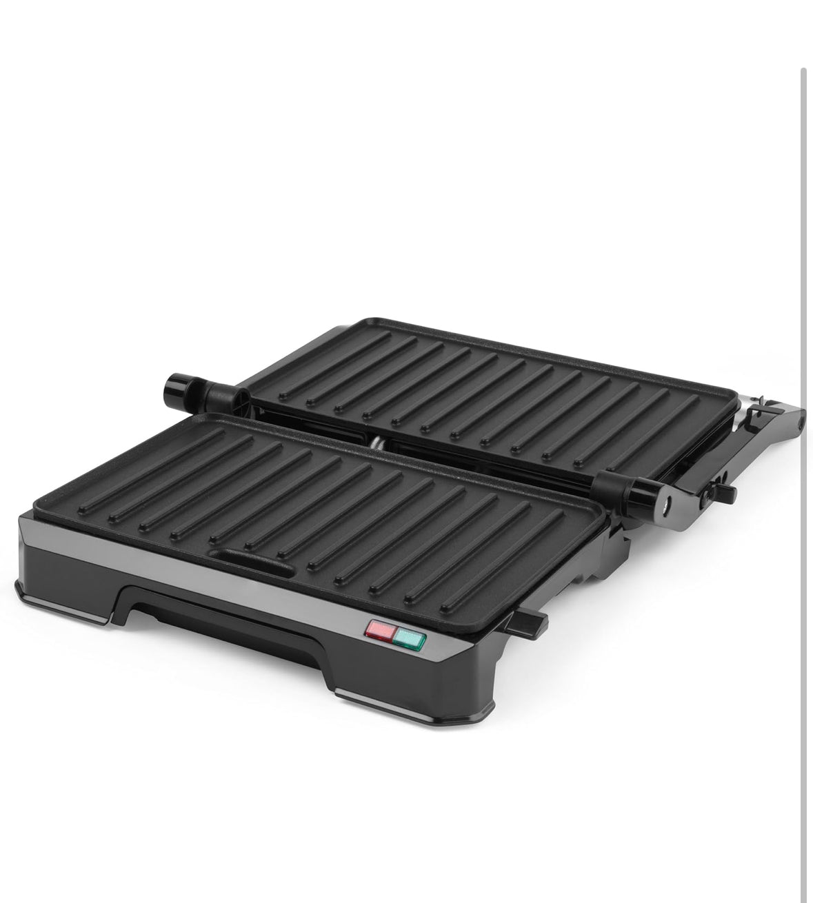 Progress EK5854P 2-in-1-Gesundheitsgrill - Panini-Presse, elektrischer Grill mit Antihaft-Platten, öffnet sich bis zu 180° für das duale Kochen, abnehmbarer Tropfbehälter, einfach zu reinigen, 850W
