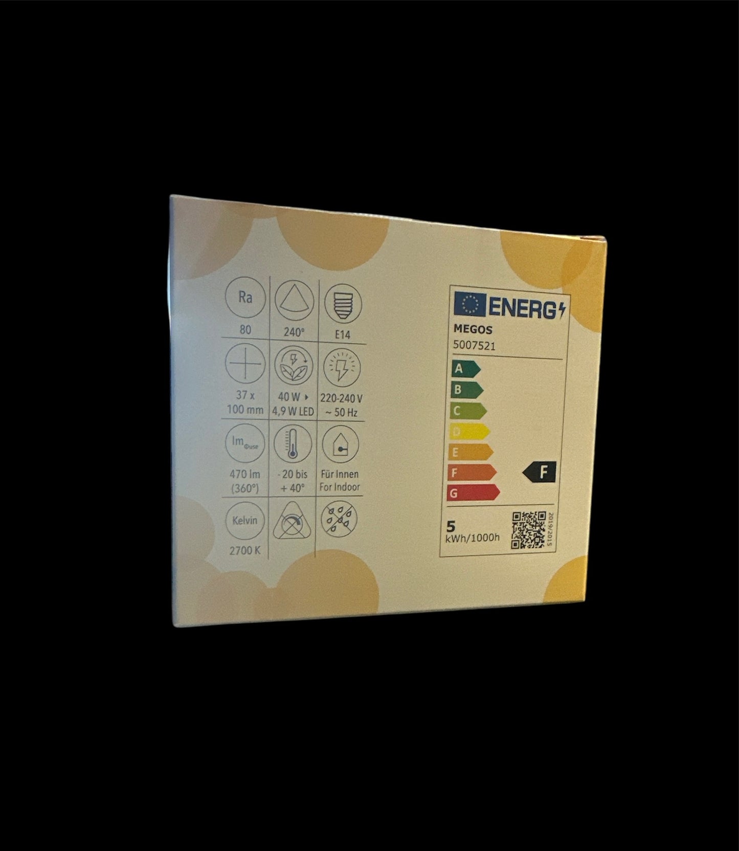 Kerzen LED E14 Lampe, 40W, matt, warmweiß, nicht dimmbar, 3er Pack