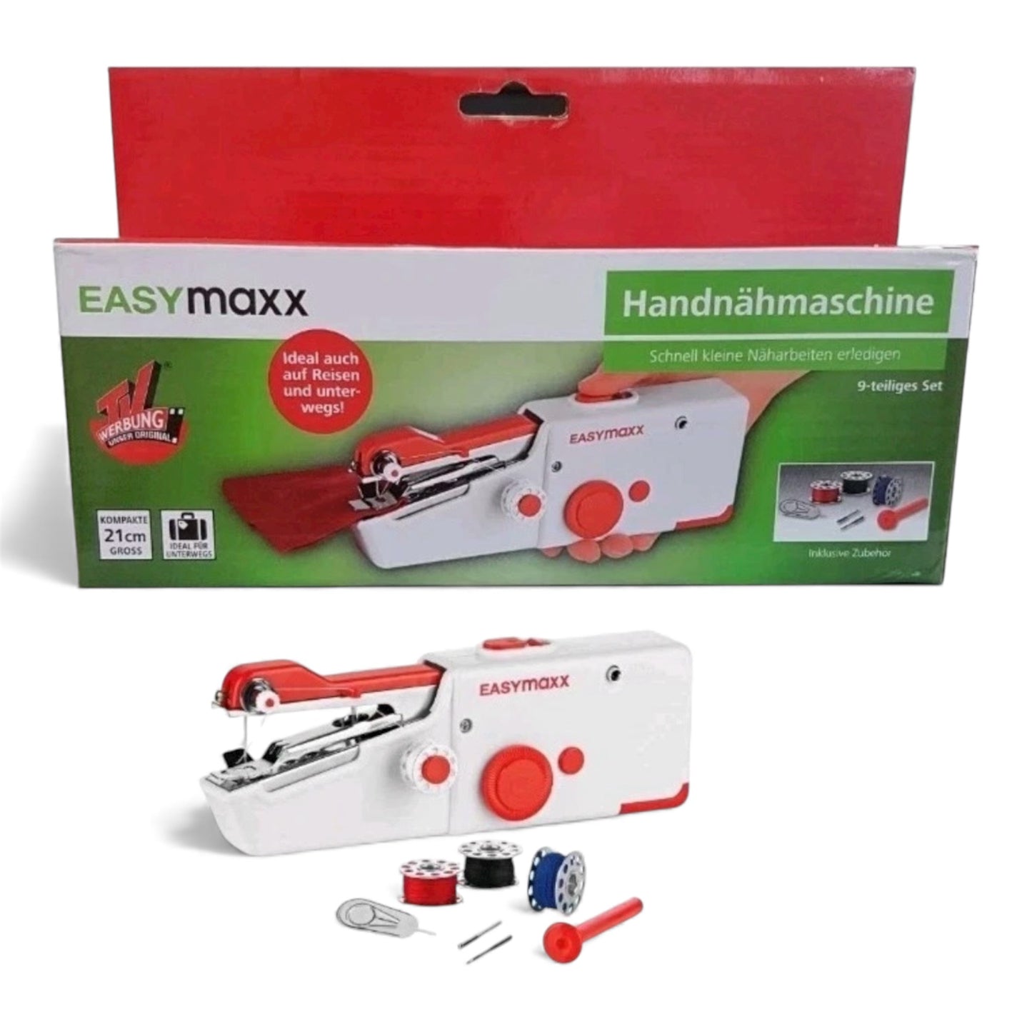 EasyMaxx Handnähmaschine 21cm / 6v