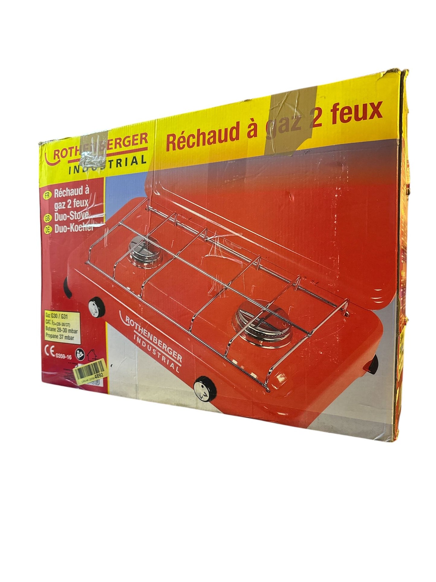 ROTHENBERGER Industrial Campingkocher, Gaskocher, windfester Outdoorkocher * 2 Kochstellen separat regelbar