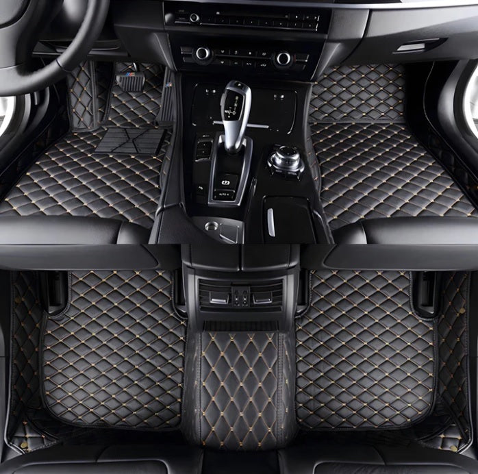 AUTO FUSSMATTEN (Vorne + hinten) MASSANFERTIGUNG 3er BMW ab BJ 2007 - Schwarz - Sehr edel