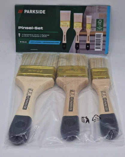 Parkside Pinsel-Set 3 Teilig Acrylfarbe/Dispersionsfarbe