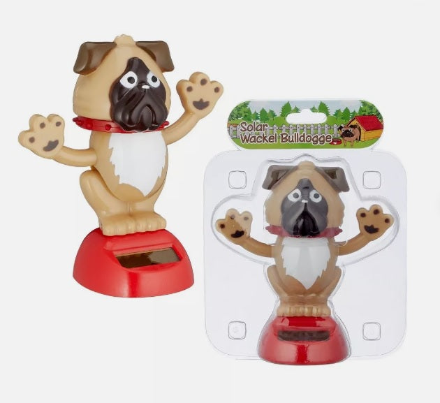 Solar Wackel Figur Solarfigur Figur Bulldogge 11cm