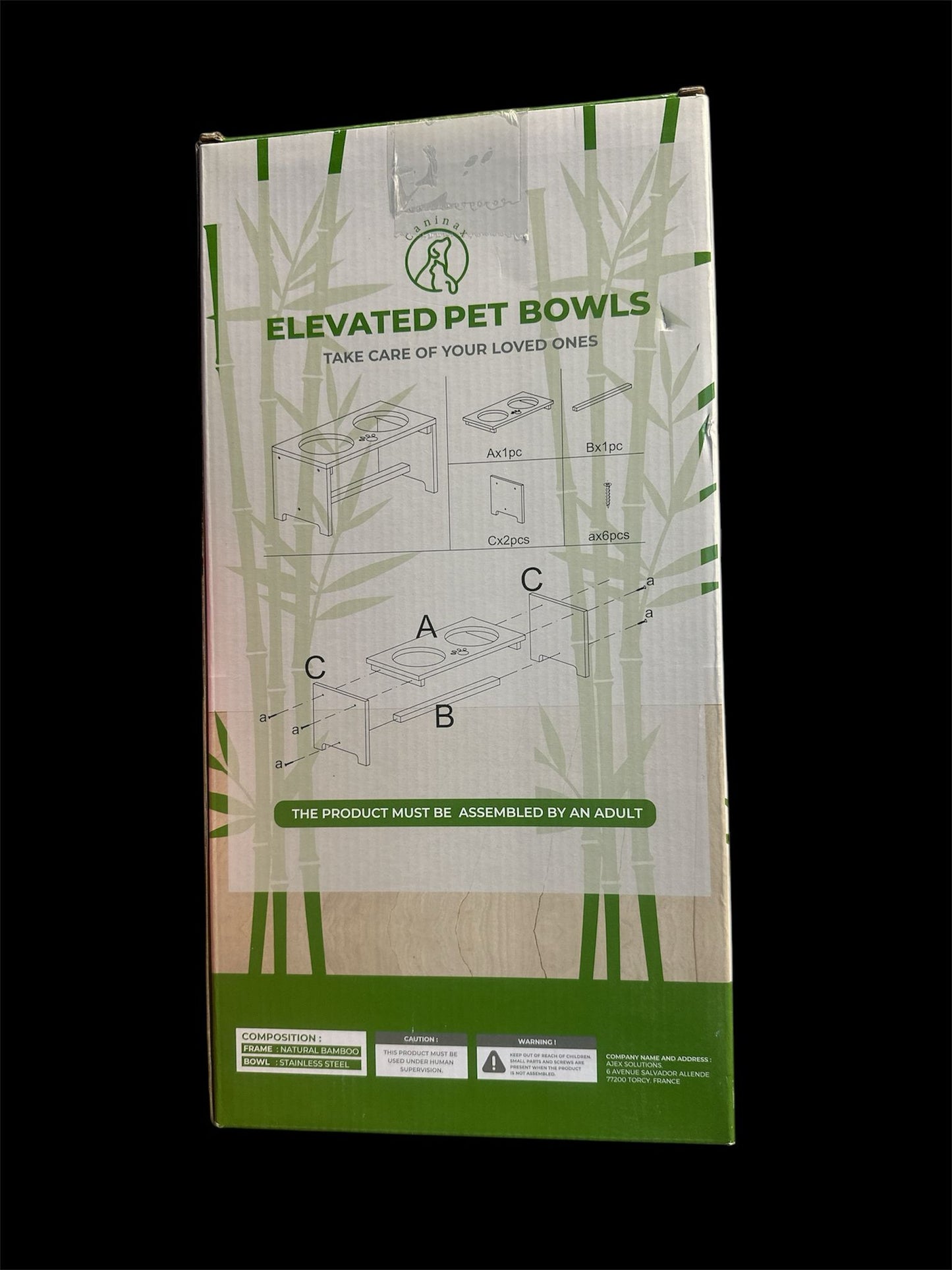 Futterstation für Hunde und Katzen *** Echtholz *** 2x Edelstahl Näpfe *** Robust