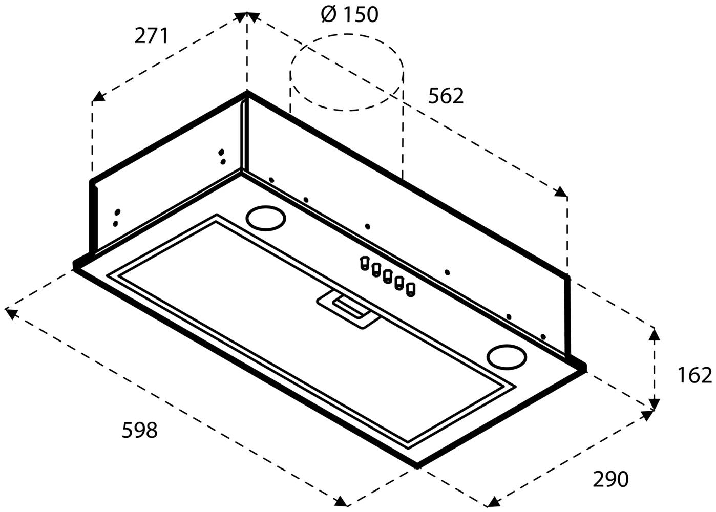 AKI6005RVS INVENTUM *** 60cm *** Dunstabzugshaube *** LED Beleuchtung ***