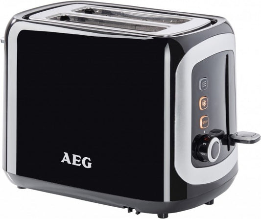 AEG AT3300 Perfect Morning Kompakt-Toaster schwarz/silber