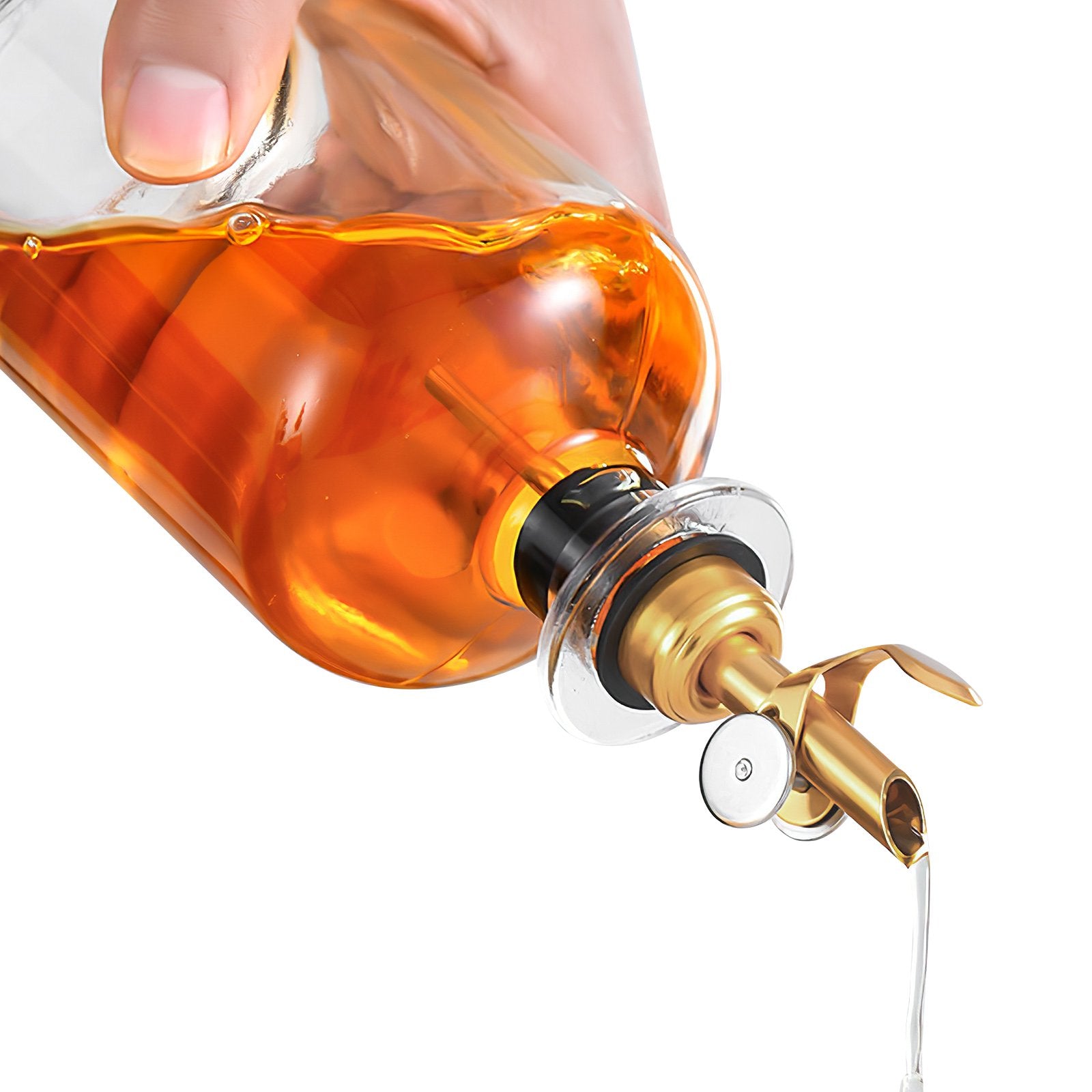 Öl- und Essigspender / Soja Spender  mit Metallausgießer für Küche oder Badezimmer als Mundwasser Spender geeignet