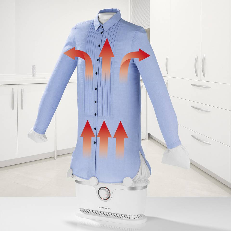 CleanMaxx 00384 Hemdenbügler – Perfekt gebügelte Hemden in Minuten (1800 W, Weiß)