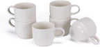 EYMPEU Kaffeetassen-Set – 6 elegante Bone-China-Tassen à 300 ml im Geschenkset