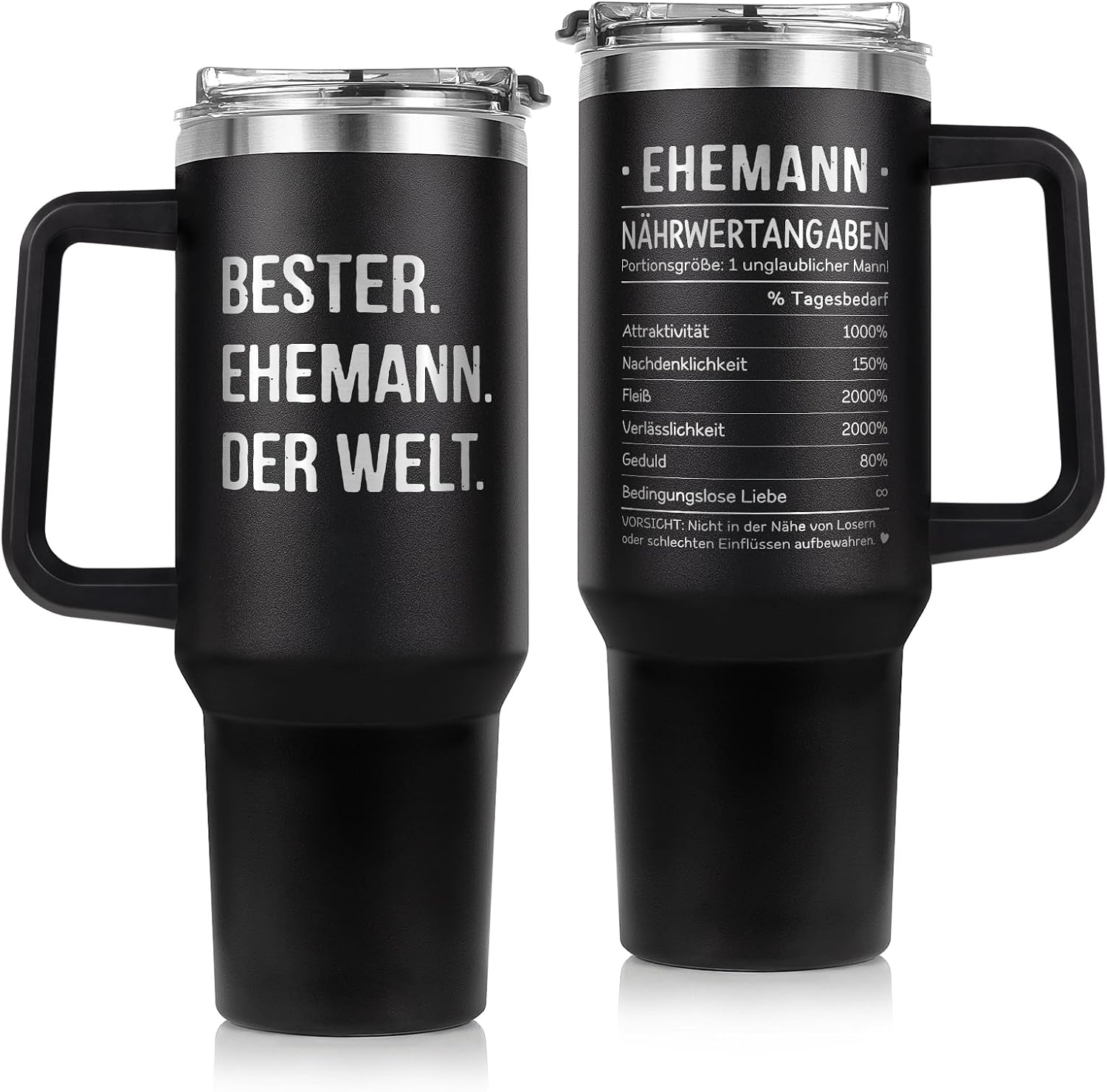 Thermobecher 1,2 L für den Ehemann – Das besondere Geschenk zum Vatertag, Hochzeitstag oder Geburtstag