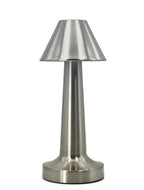 LED TOUCHLAMPE "PARIS" * Metal / gebürstet * Silber * Dimmerfunktion * AKKU * 25cm x 9,5cm *