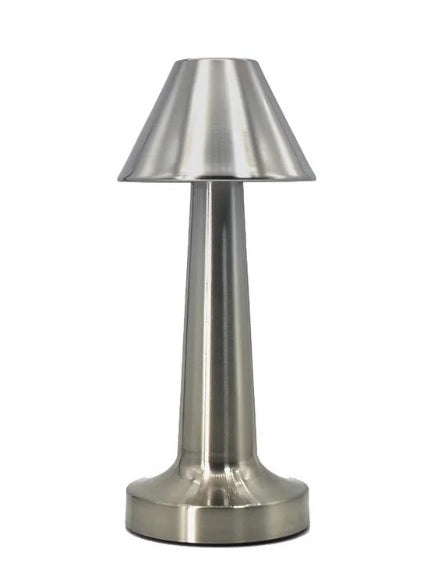 LED TOUCHLAMPE "PARIS" * Metal / gebürstet * Silber * Dimmerfunktion * AKKU * 25cm x 9,5cm *