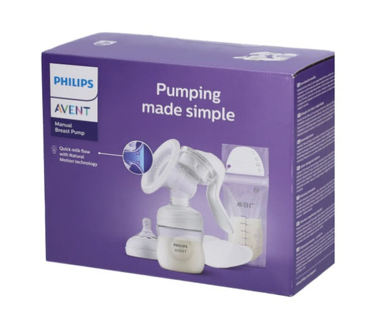 PHILIPS Avent Milchpumpe Manuelle Milchpumpe Natural Motion Set SCF430 (B-Ware / Ware NEU, Kartonage kann beschädigt sein.)
