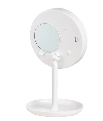 Sanitas SBS80 - LED beleuchteter Kosmetikspiegel 5-fach Vergrößerung - Standspiegel - Schminkspiegel