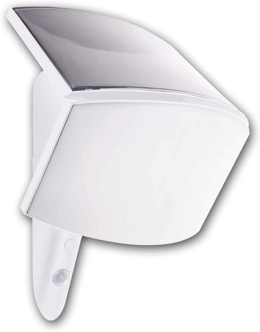 REV Mc SENSOR Solarlampe für außen, LED Strahler mit Bewegungsmelder, Aussenleuchte, 3W, 250lm, weiss