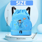 Schwimmtasche Rucksack für Kinder – Wasserdichter Sportbeutel mit Schuhfach | Turnbeutel für Mädchen & Jungen