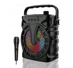 Mulin ZQS6127 LED RGB-Licht BT Karaoke Soundbox * Wiederaufladbar*  Subwoofer, Mikrofon, Karaoke, Bluetooth, FM Radio Party-Lautsprecher