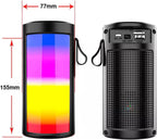 ZQS1201 Bluetooth-Lautsprecher 5W – Tragbare Musikbox mit RGB-LED-Licht, 1500 mAh Akku, USB, Micro-SD, FM-Radio & Freisprechfunktion – Schwarz