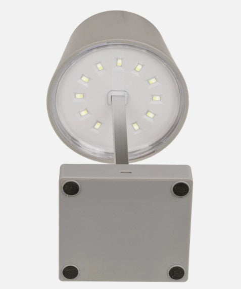 LED Tisch-Lampe * 3 Helligkeitsstufen mit USB-Kabel & Akku * grau  im Geschenkkarton