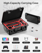Hartschalen-Koffer für Nintendo Switch 2 – Professional Deluxe IP67 Wasserdicht | Schwarz