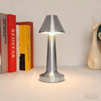 LED TOUCHLAMPE "PARIS" * Metal / gebürstet * Silber * Dimmerfunktion * AKKU * 25cm x 9,5cm *