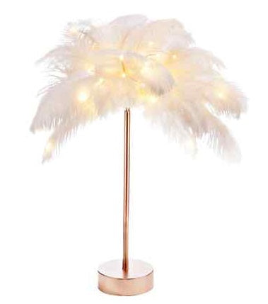 LED-Stimmungsleuchte "Federn" Deko LED Dekoration Licht Beleuchtung Rosegold von Weltbild