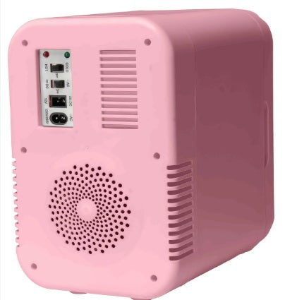 Mini-Kühlschrank DMS (KB-06P) – 6L – Kompaktkühlschrank mit Heizfunktion – Farbe: Pink -  Spiegel Front – NEU & OVP