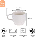 EYMPEU Kaffeetassen-Set – 6 elegante Bone-China-Tassen à 300 ml im Geschenkset