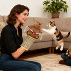 Cat Wrestling Glove – Interaktiver Spielhandschuh für Katzen mit Teaser-Glocke