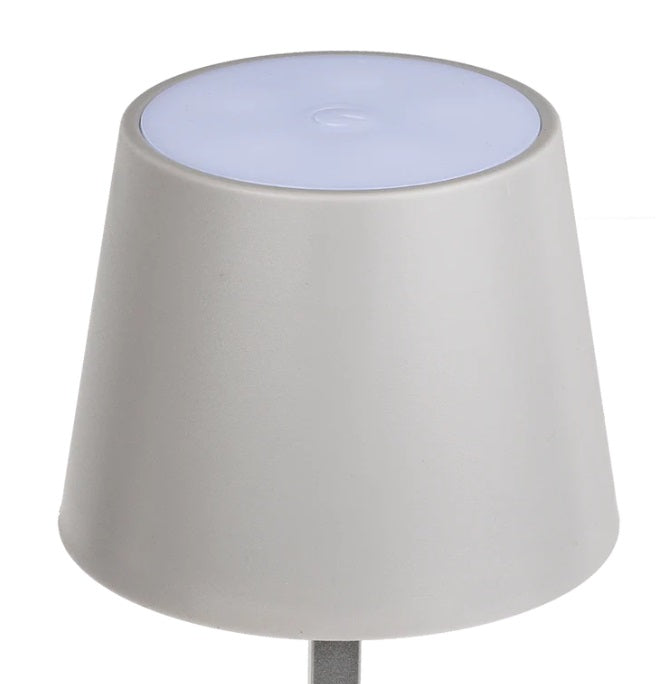 LED Tisch-Lampe * 3 Helligkeitsstufen mit USB-Kabel & Akku * grau  im Geschenkkarton