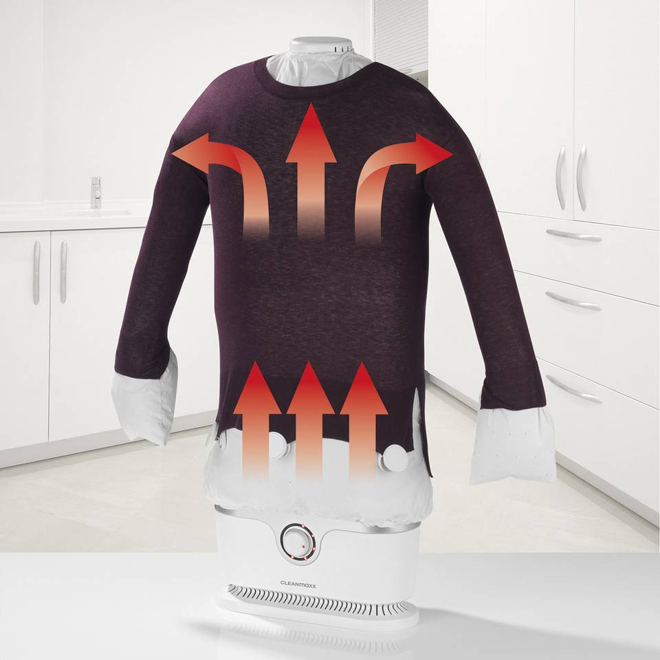 CleanMaxx 00384 Hemdenbügler – Perfekt gebügelte Hemden in Minuten (1800 W, Weiß)