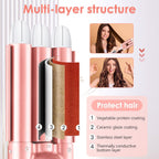 3-Fässer Lockenstab 32 mm – Professionelle Beach Waves &amp; Locken mit LCD-Temperaturanzeige