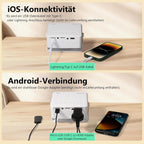 YOTON Y3 Mini Beamer 720P HD | 1080P Support | 15.000 Lumen | 180° Drehung | Auto Keystone | 50 % Zoom | HDMI USB TF | Für iPhone Android PS5 TV Stick | Tragbarer Projektor