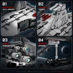 Mould King 21074 Venator-Klasse Republic Attack Cruiser – Baustein-Set mit 1.320 Teilen