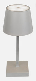 LED Tisch-Lampe * 3 Helligkeitsstufen mit USB-Kabel & Akku * grau  im Geschenkkarton