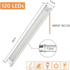 4er Set LED Innenbeleuchtung 120 LEDs – 1600 Lumen, 12V KFZ-Lichtleiste mit Schalter für Wohnmobil, Van, Auto & Boot