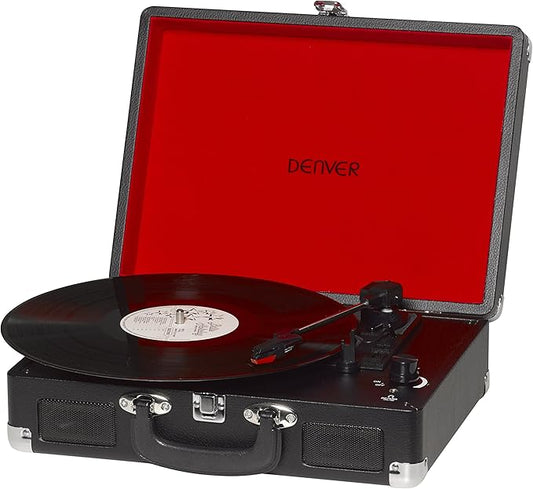 Denver Plattenspieler in schwarz (VPL-120) Gerät neu! Karton Beschädigt (B-Ware)