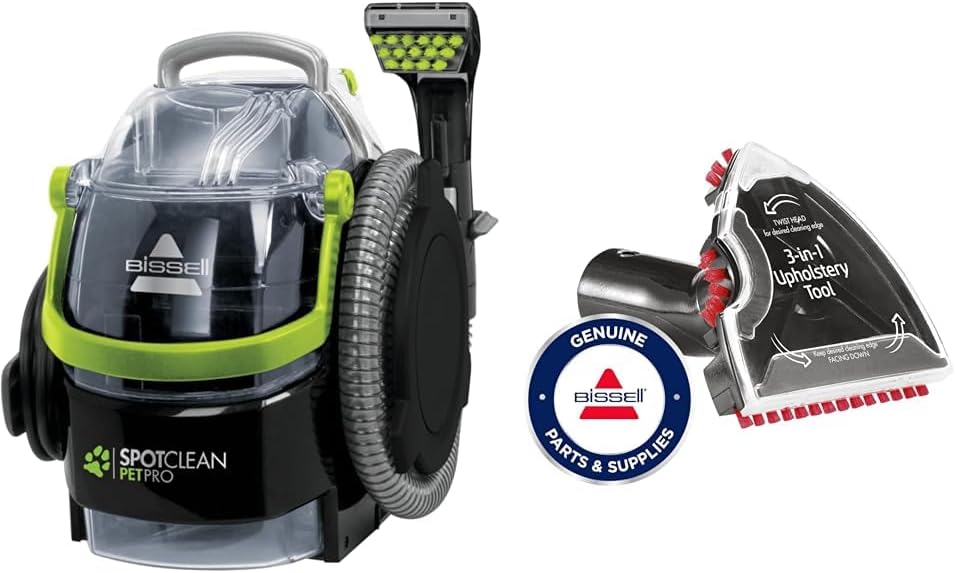 BISSELL SpotClean Pet Pro 15585  Grau/Schwarz – Kraftvolle Fleckenreinigung für Haushalt, Polster & Auto