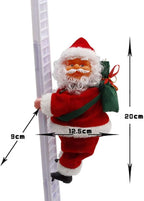 Weihnachtsmann auf Leiter Elektrische Weihnachtsfiguren Kletternder Nikolaus Santa Crawl Indoor und Outdoor Weihnachtsdeko Figur