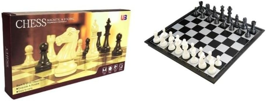 UB 12" Kompaktes Magnetisches Schachspiel (B-Ware) – Der ideale Reisebegleiter für Schachfreunde