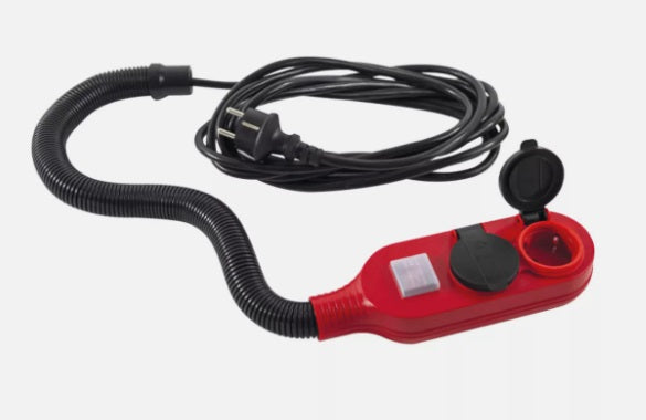 Duro Steckdosenleiste 2 fach inkl. 5m Zuleitung 16A max. 3500W REV WRAP On/Off IP44