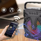 Mulin ZQS6127 LED RGB-Licht BT Karaoke Soundbox * Wiederaufladbar*  Subwoofer, Mikrofon, Karaoke, Bluetooth, FM Radio Party-Lautsprecher