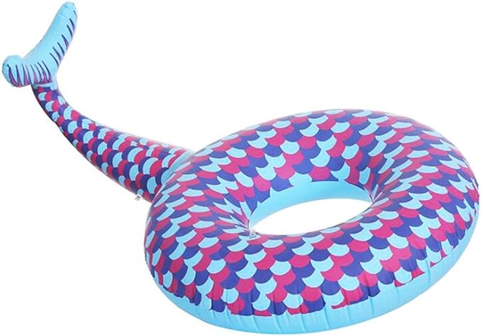 XXL Schwimmring 157 cm Meerjungfrau Flosse Luftmatratze Reifen Pool Aufblastier