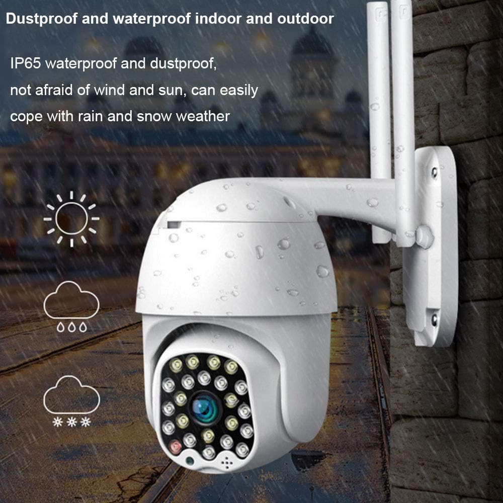 Outdoor WiFi Überwachungskamera Full HD 1080P – PTZ IP Kamera mit Farbnachtsicht, Bewegungserkennung & 2-Wege-Audio