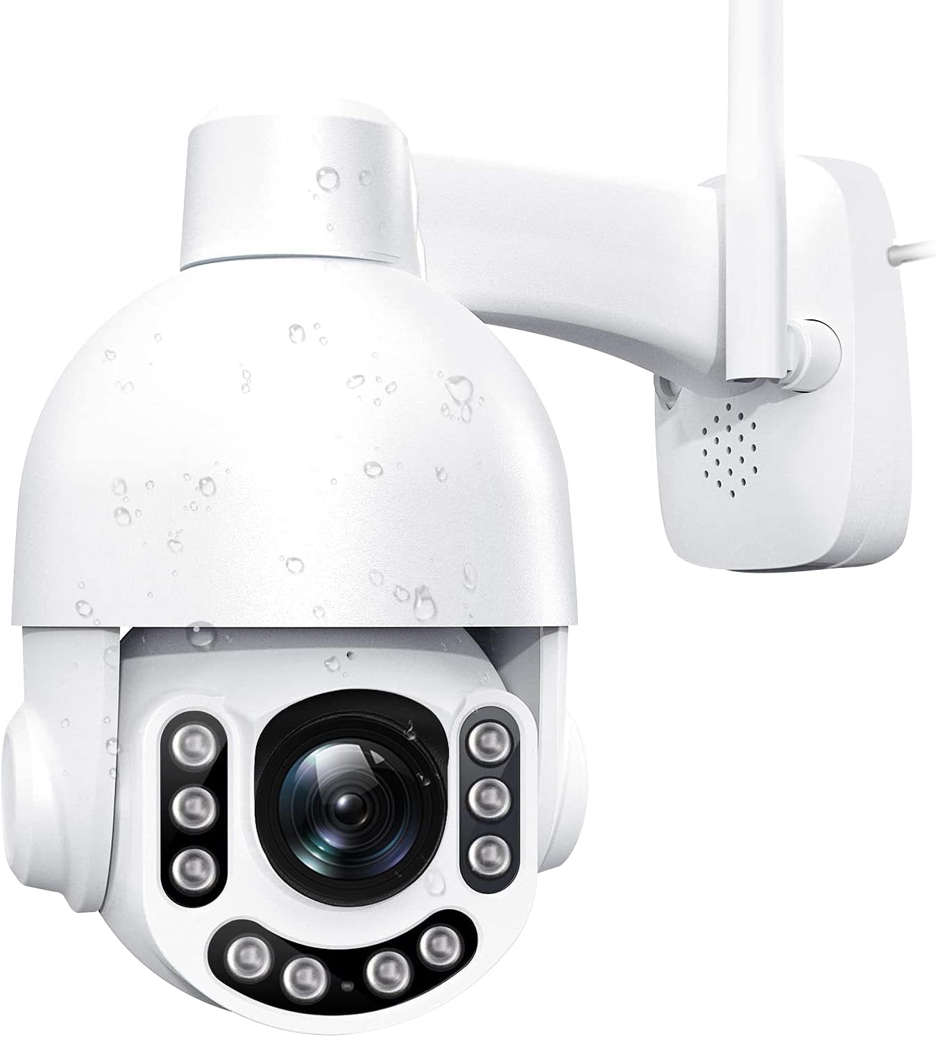 NETVUE WiFi Überwachungskamera Außen – 2K 3MP PTZ 360° Dome-Kamera mit Farbnachtsicht, Personenerkennung & 2-Wege-Audio (B-Ware)