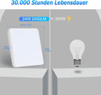 LEOEU LEO206BM LED Deckenleuchte mit Radar-Bewegungsmelder & Fernbedienung – 24W, 4000K Neutralweiß